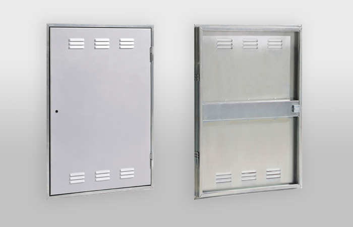 Puertas de registro y armarios para contador: acero galvanizado y pintado